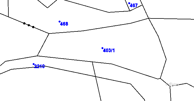 Parcela st. 403 v KÚ Víchovská Lhota, Katastrální mapa