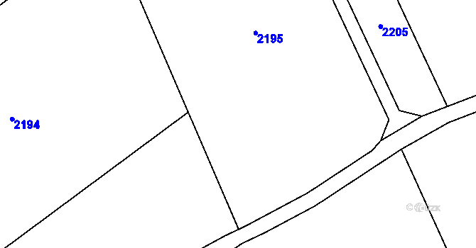 Parcela st. 447/1 v KÚ Víchovská Lhota, Katastrální mapa