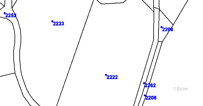 Parcela st. 447/2 v KÚ Víchovská Lhota, Katastrální mapa