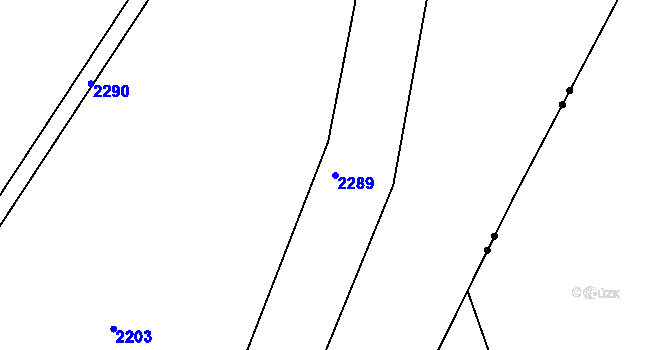Parcela st. 2289 v KÚ Víchovská Lhota, Katastrální mapa