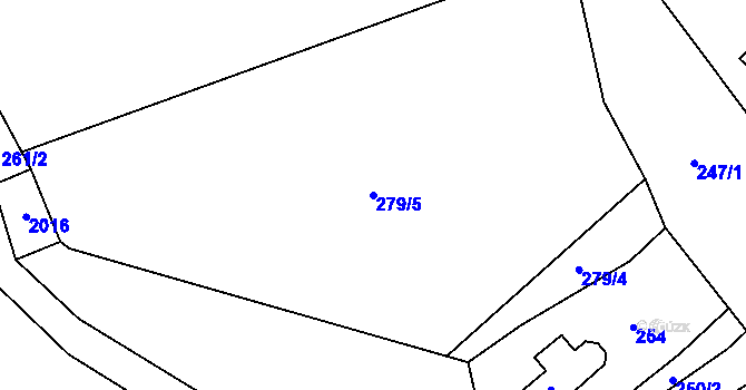 Parcela st. 279/5 v KÚ Vikantice, Katastrální mapa