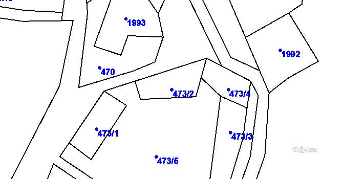 Parcela st. 473/2 v KÚ Vikantice, Katastrální mapa