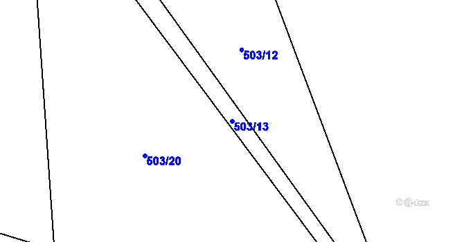 Parcela st. 503/13 v KÚ Vikantice, Katastrální mapa