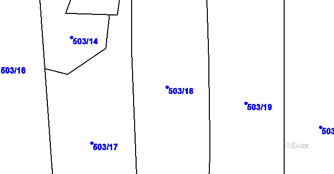 Parcela st. 503/18 v KÚ Vikantice, Katastrální mapa