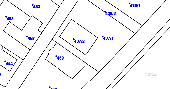 Parcela st. 437 v KÚ Vikýřovice, Katastrální mapa