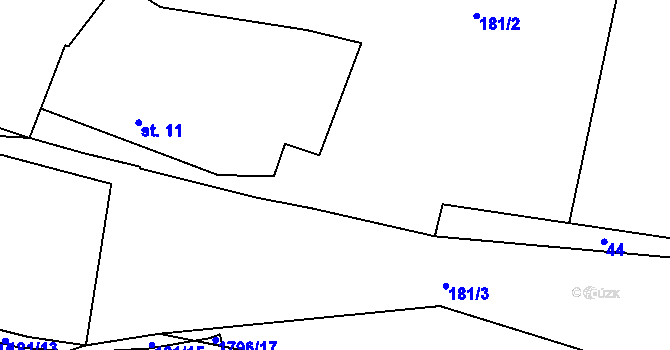 Parcela st. 48/2 v KÚ Čížov u Jihlavy, Katastrální mapa