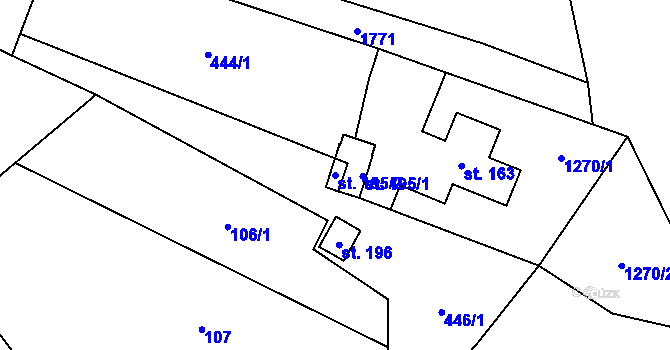 Parcela st. 195/2 v KÚ Vilantice, Katastrální mapa