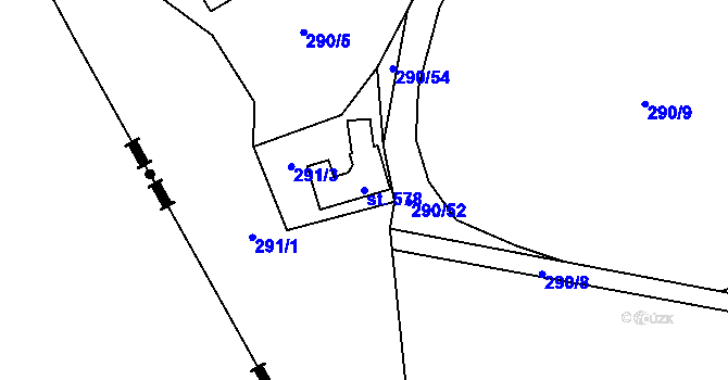 Parcela st. 578 v KÚ Vilémov u Šluknova, Katastrální mapa