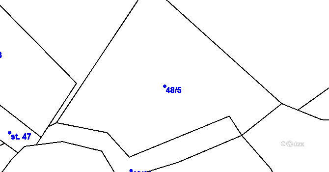 Parcela st. 48/5 v KÚ Heřmanice u Vilémova, Katastrální mapa