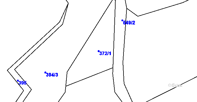 Parcela st. 372/1 v KÚ Heřmanice u Vilémova, Katastrální mapa
