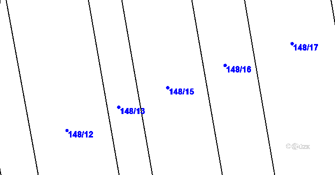 Parcela st. 148/15 v KÚ Heřmanice u Vilémova, Katastrální mapa