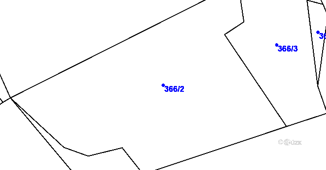 Parcela st. 366/2 v KÚ Heřmanice u Vilémova, Katastrální mapa