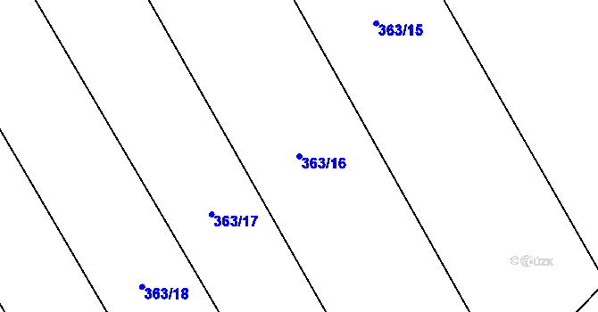 Parcela st. 363/16 v KÚ Klášter u Vilémova, Katastrální mapa