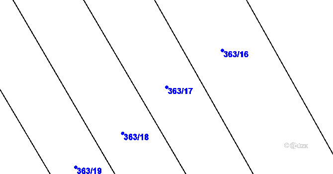 Parcela st. 363/17 v KÚ Klášter u Vilémova, Katastrální mapa