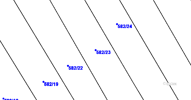 Parcela st. 582/23 v KÚ Klášter u Vilémova, Katastrální mapa