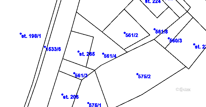 Parcela st. 561/4 v KÚ Vilémov u Golčova Jeníkova, Katastrální mapa