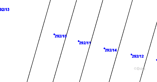 Parcela st. 292/11 v KÚ Olbramice u Vilémova, Katastrální mapa