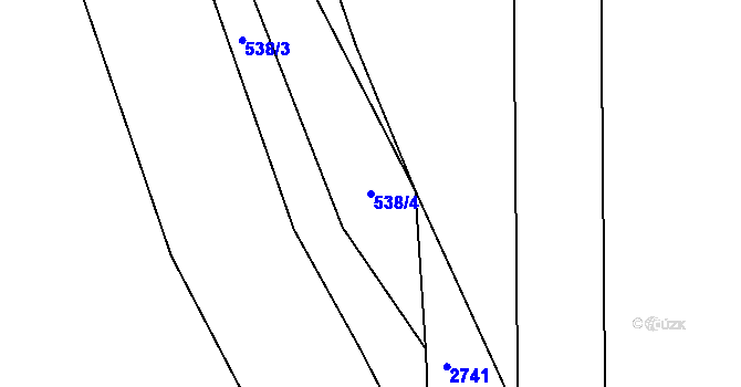 Parcela st. 538/4 v KÚ Olbramice u Vilémova, Katastrální mapa