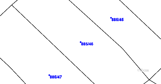 Parcela st. 885/46 v KÚ Vilémov u Litovle, Katastrální mapa