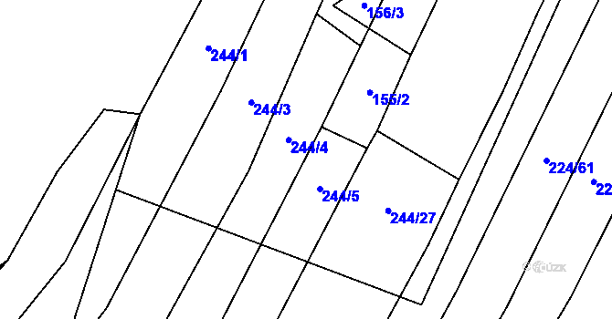 Parcela st. 224/3 v KÚ Vilémovice u Macochy, Katastrální mapa
