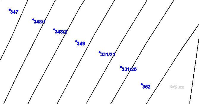 Parcela st. 331/21 v KÚ Vilémovice u Macochy, Katastrální mapa