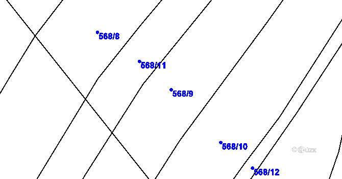 Parcela st. 568/9 v KÚ Vilémovice u Macochy, Katastrální mapa