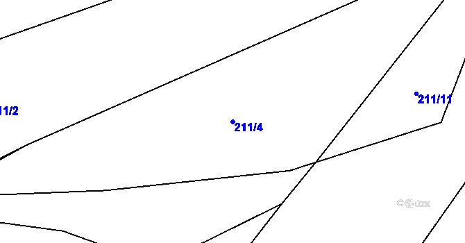 Parcela st. 211/4 v KÚ Vilice, Katastrální mapa