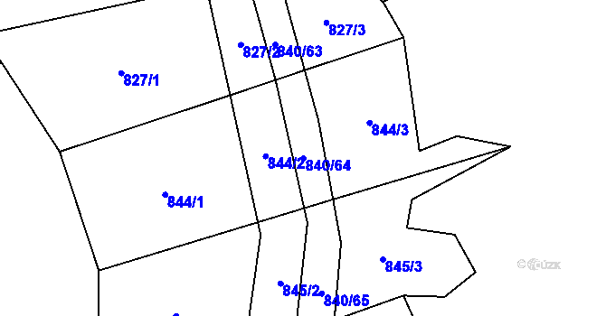 Parcela st. 840/64 v KÚ Vilice, Katastrální mapa