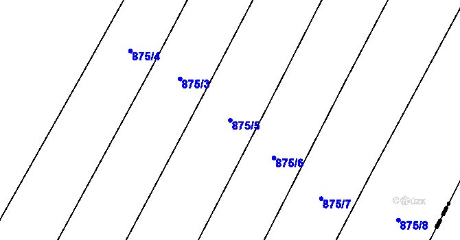 Parcela st. 875/5 v KÚ Vilice, Katastrální mapa