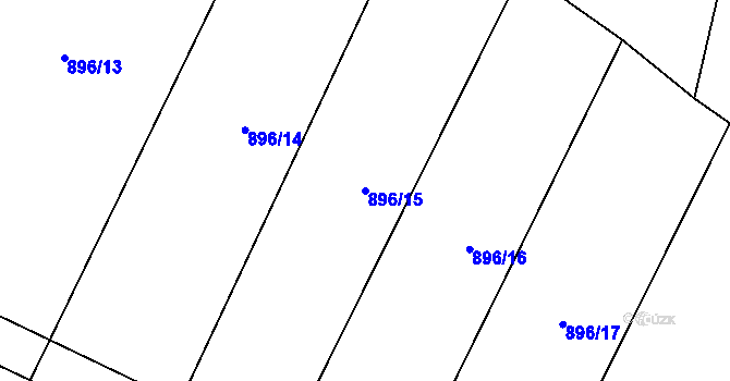 Parcela st. 896/15 v KÚ Vilice, Katastrální mapa