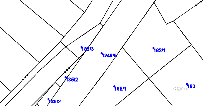 Parcela st. 1248/6 v KÚ Vilice, Katastrální mapa