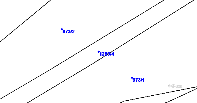 Parcela st. 1289/4 v KÚ Vilice, Katastrální mapa