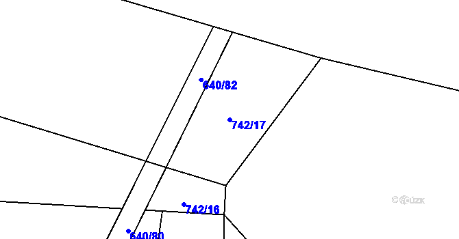 Parcela st. 742/17 v KÚ Vílov, Katastrální mapa