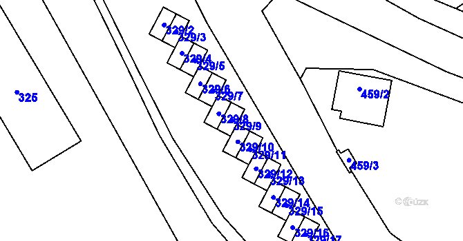 Parcela st. 329/9 v KÚ Vimperk, Katastrální mapa