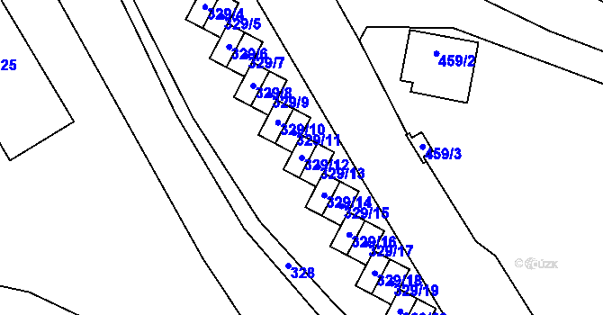 Parcela st. 329/12 v KÚ Vimperk, Katastrální mapa