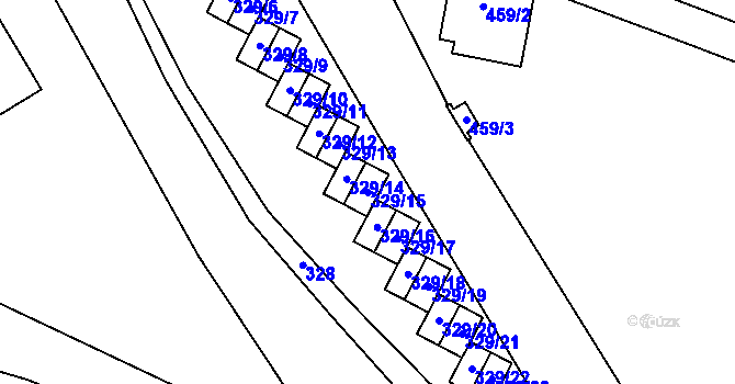 Parcela st. 329/15 v KÚ Vimperk, Katastrální mapa
