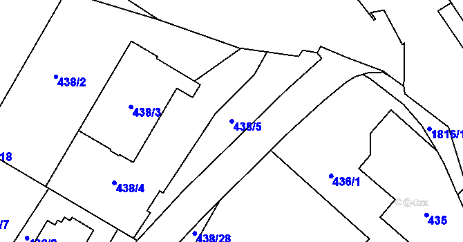 Parcela st. 438/5 v KÚ Vimperk, Katastrální mapa