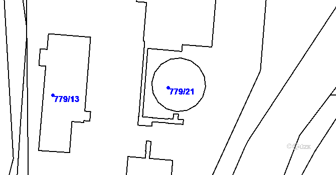 Parcela st. 779/21 v KÚ Vimperk, Katastrální mapa