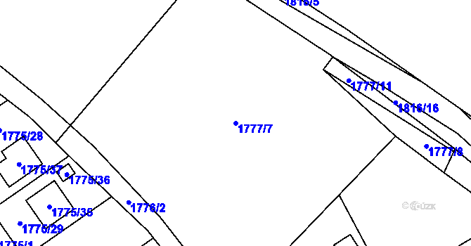 Parcela st. 1777/7 v KÚ Vimperk, Katastrální mapa