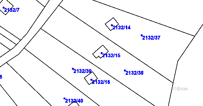 Parcela st. 2132/15 v KÚ Vimperk, Katastrální mapa