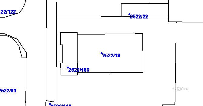 Parcela st. 2522/19 v KÚ Vimperk, Katastrální mapa
