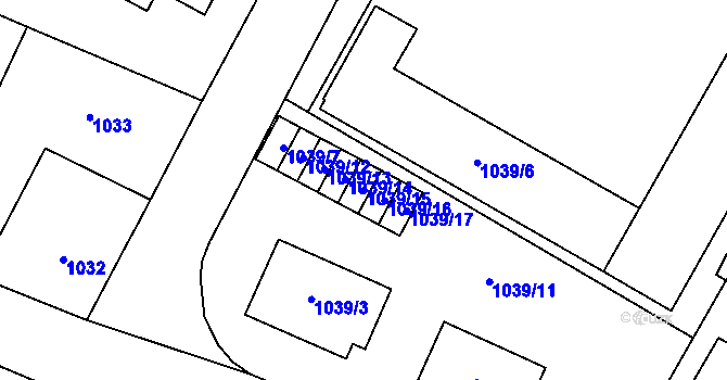 Parcela st. 1039/15 v KÚ Vimperk, Katastrální mapa