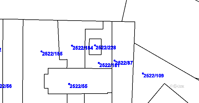 Parcela st. 2522/181 v KÚ Vimperk, Katastrální mapa