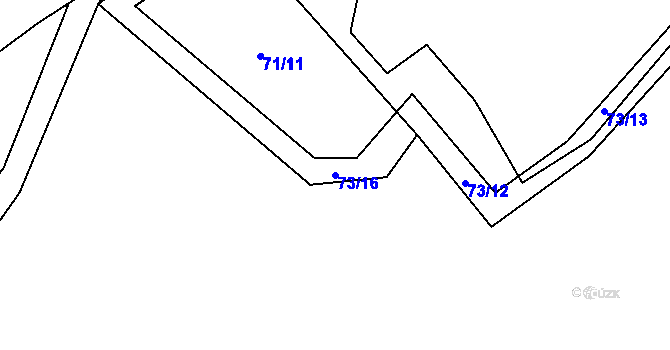 Parcela st. 73/16 v KÚ Výškovice u Vimperka, Katastrální mapa