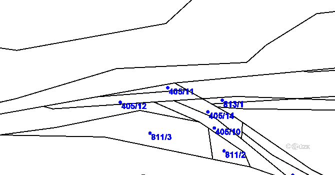 Parcela st. 405/11 v KÚ Výškovice u Vimperka, Katastrální mapa