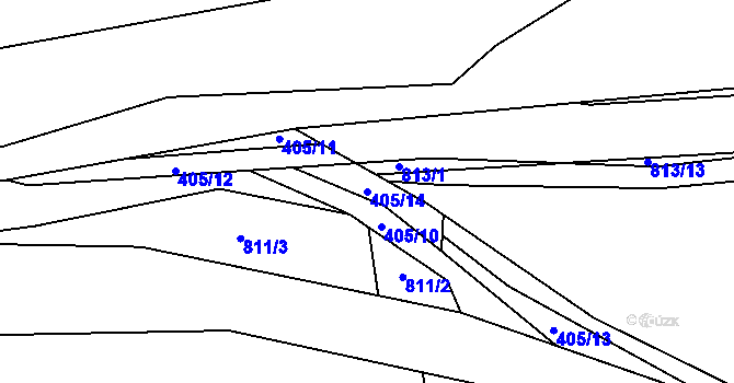 Parcela st. 405/14 v KÚ Výškovice u Vimperka, Katastrální mapa
