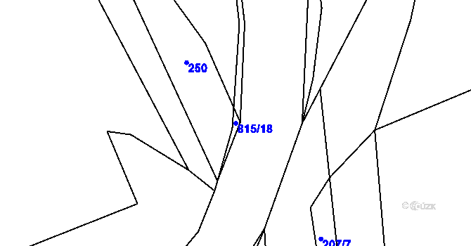 Parcela st. 815/18 v KÚ Výškovice u Vimperka, Katastrální mapa