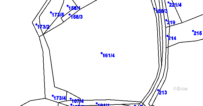 Parcela st. 161/4 v KÚ Výškovice u Vimperka, Katastrální mapa