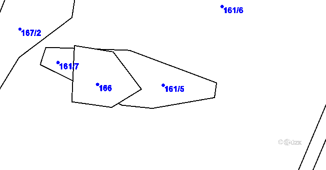 Parcela st. 161/5 v KÚ Výškovice u Vimperka, Katastrální mapa