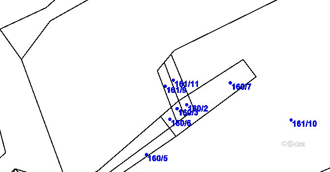 Parcela st. 161/9 v KÚ Výškovice u Vimperka, Katastrální mapa